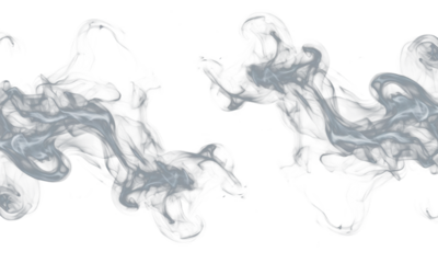 white grey smoke fume cloud fog vapor swirls, shapes and textures cut out on transparent background PNG file burning warm fumes swirling around