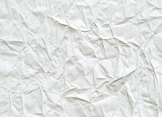Obraz premium Crumpled White Paper Texture Background Perfect for Design Overlays and Mockups