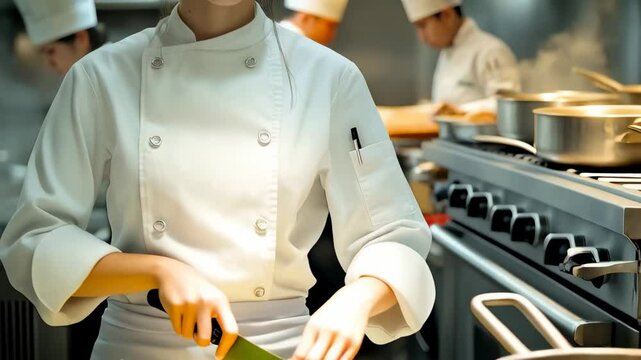 Chef in Kitchen with Passion and Skills for Culinary Excellence