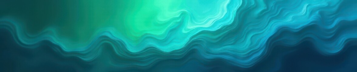 Obraz premium Swirling abstract blue-green noise, deep to bright gradient , calming, blend, gradient