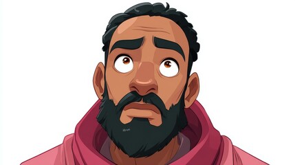 Fototapeta premium A powerful image of a Black African figure embodying Jesus Christ, symbolizing hope and salvation for all mankind.