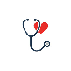 Stethoscope and Heart Symbol
