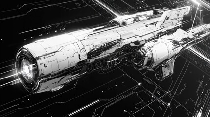 Obraz premium Futuristic line art