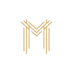 Abstract Letter M Logo Design 030