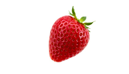 close up of a strawberry on a white background
