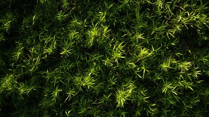 Close-up view of vibrant green moss covering a surface natural texture.