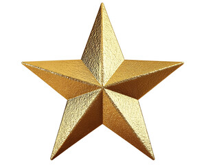 Obraz premium golden star isolated on white background