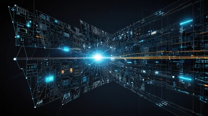 Innovative technologies modern creative background