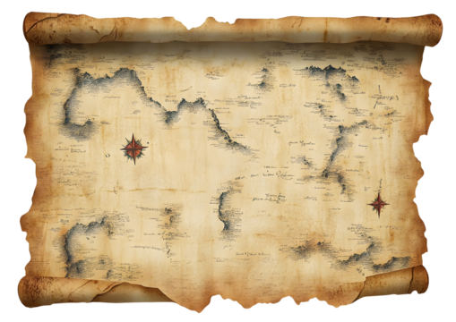 treasure map, manuscript, customizable, template, paper scroll