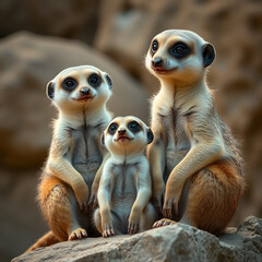 Fototapeta premium suricate family