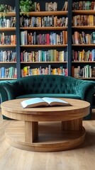 Cozy Reading Nook with Bookshelves