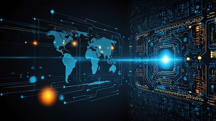 Innovative technologies modern creative background