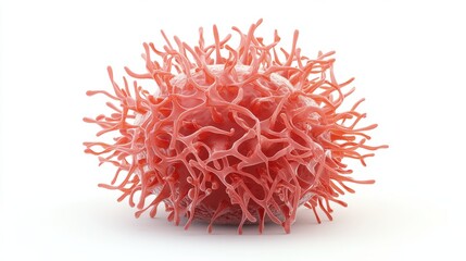 A digitally rendered illustration of a single cancer cell
