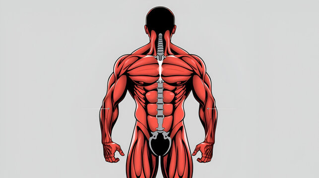 Mechanism of muscle growth ( supercompensation ). Vector illustration