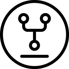 Git Fork Outline Style Icon