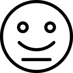 Smiley Outline Style Icon