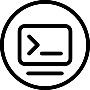 recommend clip art: Terminal Outline Style Icon