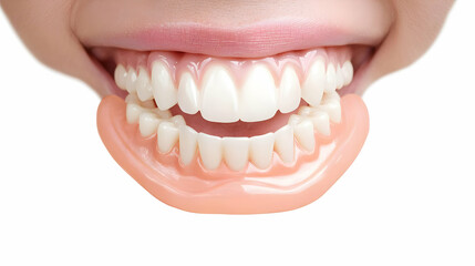 Fototapeta premium Close Up Of Teeth With Dentures