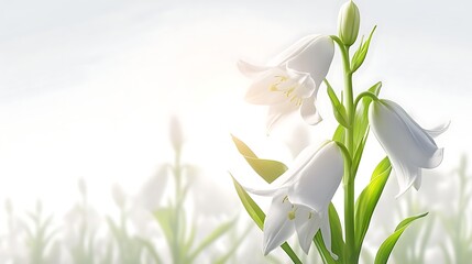 White Lilies, Soft Light, Field