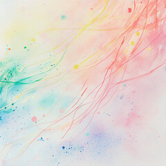 Abstract watercolor illustration with vibrant colors and textures  