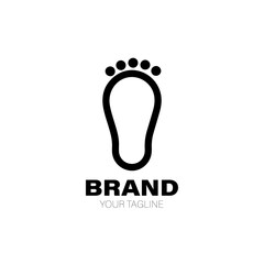 Foot Logo. Foot Logo Design. Foot Logo Brand. Foot Logo Vector Design Isolated on White Background