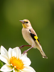 Obraz premium Goldfinch on the teasel