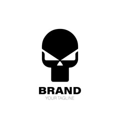 Skull Logo. Skull Logo Design. Skull Logo Brand. Skull Logo Vector Design Isolated on White Background