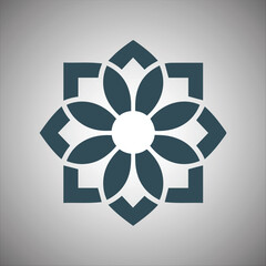 Colorful Mandala Logo – Abstract Floral Geometric Symbol in Modern Style