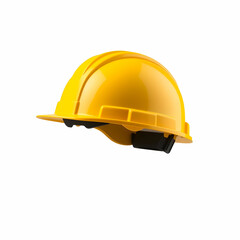 Fototapeta premium Yellow safety helmet isolated on white background Ai Generative