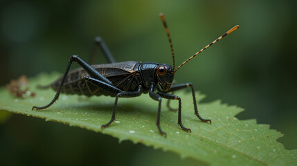 Fototapeta premium black grasshopper lubber