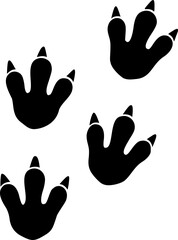 Fototapeta premium Dinosaur footprint track marks isolated vector illustration image decal design file download