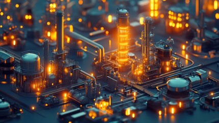 Illuminated Industrial Complex: An Intricate Network of Energy and Infrastructure