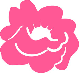 Abstract Paper Cut-Out Flower Shape