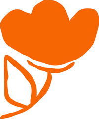 Abstract Paper Cut-Out Flower Shape