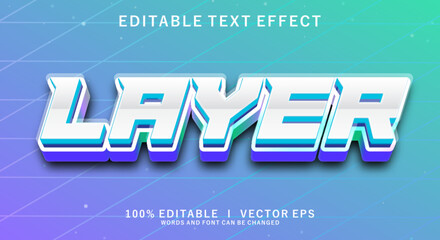 ayer vector text effect with modern style design