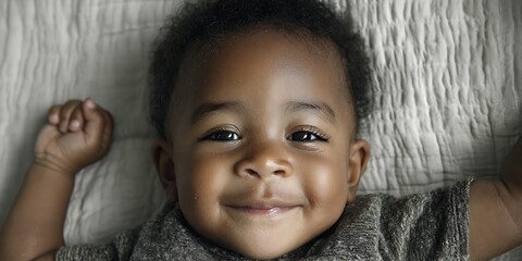 Happy Baby Lying Down.