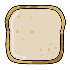 Slice of Bread Vector Illustration – Cartoon Style Toast Design