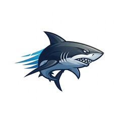 Obraz premium shark cartoon isolated on white