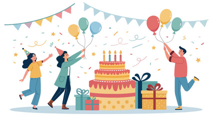 Birthday-Party-Celebration-Cake-Balloons-Presents-Fun-Vector-Graphic
