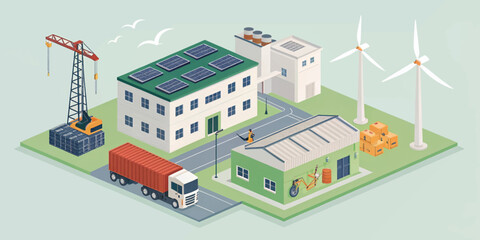 Sustainable-Industry-Renewable-Energy-Solar-Wind-Power-Shipping-Illustration