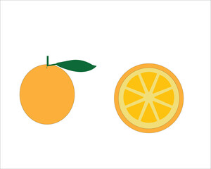 An orange and half an orange