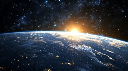 Obraz premium Majestic astronaut surrounded by bright nebula and glowing cosmic stars high resolution image