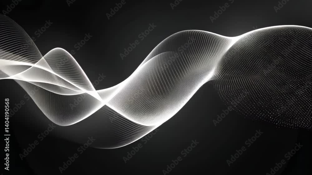 Poster captivating visual dance of light and sound waves gracefully intertwining in abstract form and mesme