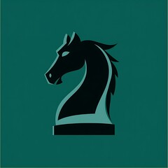 Chess piece knight symbol, icon