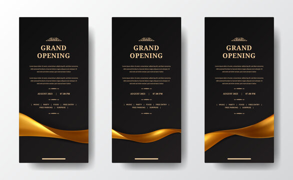 Black Gold Grand Opening Social Media Story