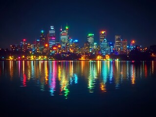 Fototapeta premium Sydney City Night Reflection