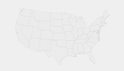 Obraz premium Dotted Map Of The United States On White Backgrounds