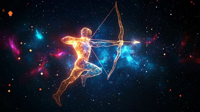 The constellation Sagittarius, glowing in the galaxy