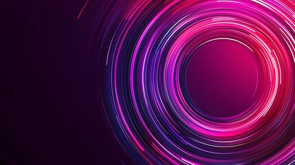 Abstract Pink and Purple Glowing Circles Background
