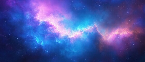 Obraz premium Dreamy Nebula Ethereal Background Abstract Blue Purple Ethereal Clouds Texture